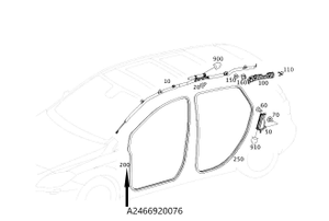Original Mercedes-BenzTürkantenschutz vorne links/rechts. B-Klasse W242, W246 1