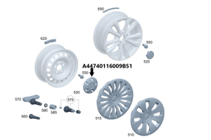 Original Mercedes-Benz Radkappe (1 Stück). V-Klasse W447 4