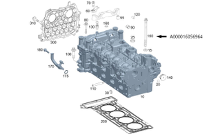 Original Mercedes-Benz Zylinderkopfschraubensatz 10 Stück. CLA W118, A-Klasse W177 5
