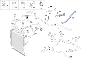Original Mercedes-Benz Vorlaufschlauch Heizung. Actros 6