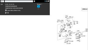 Original Mercedes-Benz Temperatursensor vor Kat. C-Klasse 203,204, CLK, E-Klasse W211 1