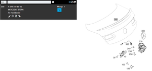 Original Mercedes-Benz Stern an Heckdeckel, Obsidianschwarz. E-Klasse W238 1