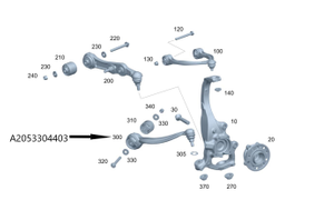 Original Mercedes-Benz Zugstrebe rechts. E-Klasse W213 1
