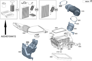Original Mercedes-Benz Teilesatz Filter Motor. V-Klasse W447 1
