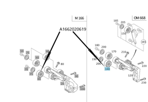 Original Mercedes-Benz Spannrolle A-Klasse 168, 169, B-Klasse 245, Vaneo 414 4