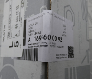 Original Mercedes-Benz Wischwasserdüsen vorne mit Schlauch. A-Klasse W169, B-Klasse W245 6