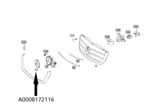 Original Mercedes-Benz Stern in Kühlergrill. Sprinter, ML/GL, GLC, GLE 4