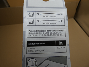 Original Mercedes-Benz Wischerblatt-Satz-vorne Sprinter W907, W910 3