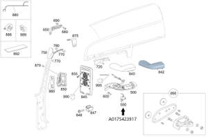 Original Mercedes-Benz Teilesatz Positionsgeber Spiegelkamera. Actros 5