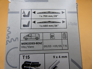 Original Mercedes-Benz Wischersatz vorne. Viano W639 2