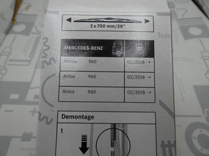 Original Mercedes-Benz Wischerblatt-Satz Actros 1