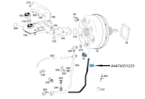 Original Mercedes-Benz Unterdruckleitung / Unterdruckpumpe. V-Klasse W447 5