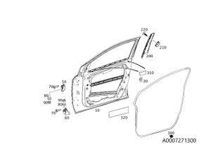 Original Mercedes-Benz Türdichtung vorne links/rechts. CLA, ML, GL, GLE, A-Klasse W177 5