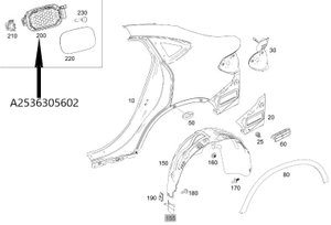 Original Mercedes-Benz Tankmulde GLC W253 1