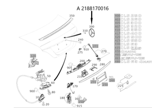 Original Mercedes-Benz Stern für Heckdeckel. CLS W218, Citan W415 2