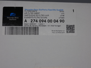 Original Mercedes-Benz StarParts Luftfilter W167, R172, W204, W205, W207, W212, Sprinter 6