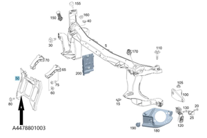 Original Mercedes-Benz Träger, Vorbau rechts. V-Klasse W447, W448 6