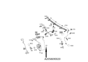 Original Mercedes-Benz Wischwasserbehälter. C-Klasse W205 E-Klasse W213, 238 GLC W253, CLS 257 1