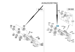 Original Mercedes-Benz Umlenkrolle A-Klasse 168,169 B-Klasse 245 4