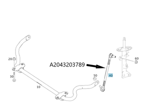 Original Mercedes-Benz Stange Drehstab vorne links W204, W207 5
