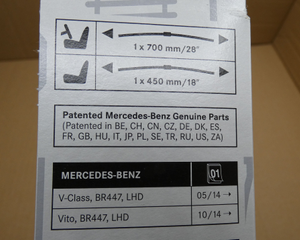Original Mercedes-Benz Wischersatz vorne. V-Klasse W447, W448 3