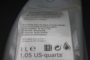 Original Mercedes-Benz Motoröl Low SPAsh, MB-Freigabe 225.12 / 228.51 (1000ml.) 4