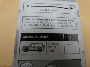 Original Mercedes-Benz Wischer-Satz-Vorne. G-Modell W463 2