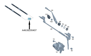 Original Mercedes-Benz Wischer-Satz-Vorne. G-Modell W463 4