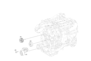 Original Mercedes-Benz Riemenspanner und Rollen Satz. ML W164 (OM629) 2