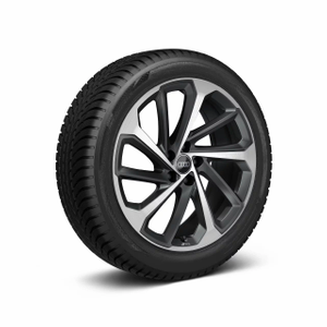 Rad Audi Sport, 5-Doppelspeichen-Twist mit RS-Schriftzug grau seidenmatt, glanzgedreht, 8,0Jx20, Reifen 255/45 R20 105W XL 2