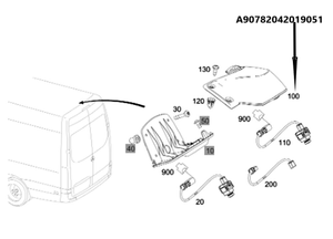 Original Mercedes-Benz Kamerahalter inkl. Kamera Sprinter W907, W910 6
