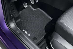 Volkswagen Original Gummi-Fußmatten für VW Amarok | Vorn | 2-teiliges Set | Titanschwarz | Art.-Nr. 2H1061502 82V-4 4