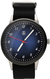 Original Mercedes-Benz Armbanduhr Herren B66959722 schwarz / blau / silber --5 1