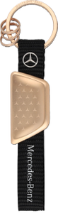 Original Mercedes-Benz Schlüsselanhänger roségoldfarben/schwarz Edelstahl-3 1