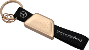 Original Mercedes-Benz Schlüsselanhänger roségoldfarben/schwarz Edelstahl-4 2