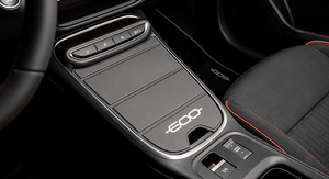 Original Fiat 600 Mittelkonsole Tunnelabdeckung Faltabdeckung schwarz/weiß 50291115-2 2