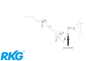 Original Mercedes-Benz Drehstabgestänge vorne links. S-Klasse W217, W222-1 1