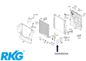 Original Mercedes-Benz Luftleitblech, Kühlerbrücke links. GL W164-1 1