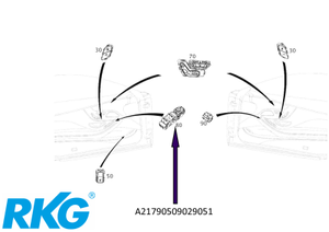 Original Mercedes-Benz Schalterblock Fensterheber 4-fach, Fahrerseite. S-Klasse W217-1 1