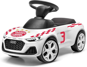 Audi Junior Quattro Rutschauto Bobbycar Kinderfahrzeug FC Bayern München Design, weiß-1 1
