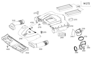 Original Mercedes-Benz Luftansaugschlauch rechts. C-Klasse W204, E-Klasse W212-4 4
