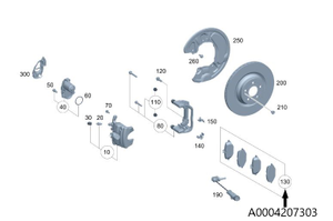 Original Mercedes-Benz Bremsklötze hinten. GLE, GLS W167-1 1