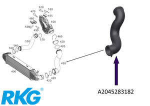 Original Mercedes-Benz Ladeluftschlauch links. C-Klasse W204-1 1