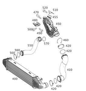 Original Mercedes-Benz Ladeluftschlauch links. C-Klasse W204-2 2