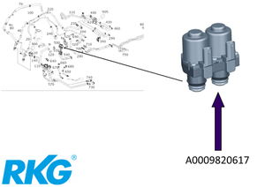 Original Mercedes-Benz Umschaltventil Heizung (Code 582, Klimaanlage im Fond). W222, W223-1 1
