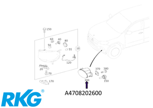Original Mercedes-Benz Nebelscheinwerfer links. X-Klasse W470-1 1