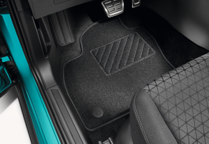 Volkswagen Textilfußmatten „Plus“ – vorne & hinten, Schwarz (VW T-Cross)-1 1