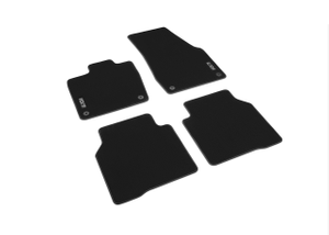 Volkswagen Original Textilfußmatten „Premium“ – 4er-Set, Schwarz/Grau mit Schriftzug – VW ID.7-1 1