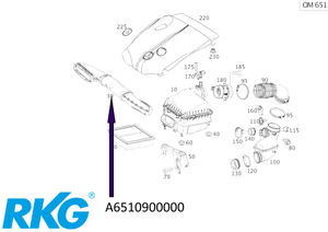 Original Mercedes-Benz Luftansaugschlauch. CLA W117, A-Klasse W176, B-Klasse W246-1 1