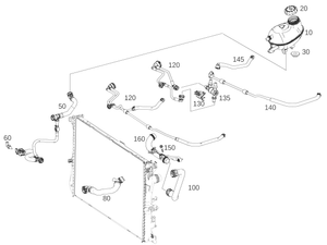 Original Mercedes-Benz Entlüftungsleitung rechts. E-Klasse W213, W238, CLS W257-4 4